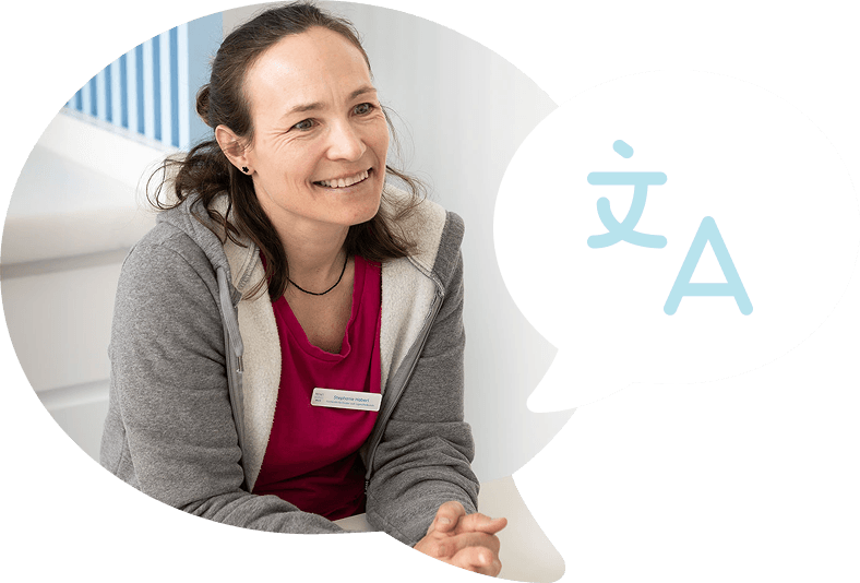 Persönliche Übersetzer/in mitbringen Behandlungen führen wir auf Deutsch und Englisch durch, bitte bringen Sie für weitere Sprachen persönliche Übersetzung