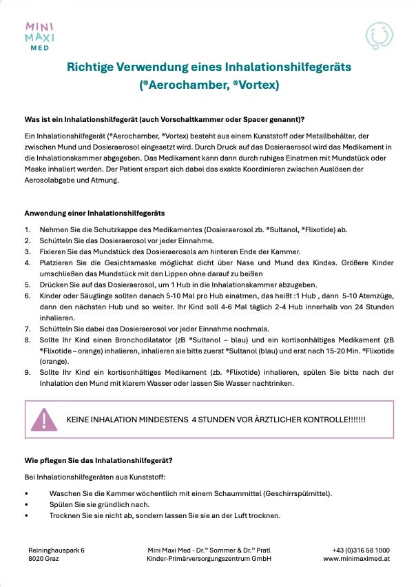 Vorschaubild Richtige Verwendung eines Inhalationshilfegeräts